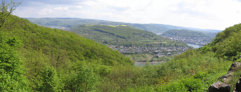 Wandern auf der linken Rheinseite, der Vierseenblick bei Boppard