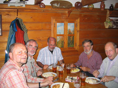 Unser Abschiedsessen im Lokal Liptovsk izba im Ort Liptovsk Mikul (Sankt Nikolaus in der Liptau)