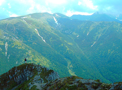 Blick vom Siv vrch (Graue Spitze) in nrdlicher Richtung nach Polen.