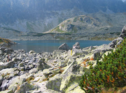 Hohe Tatra: Der 1.884 m gelegene Gletschersee Batizovsk pleso.