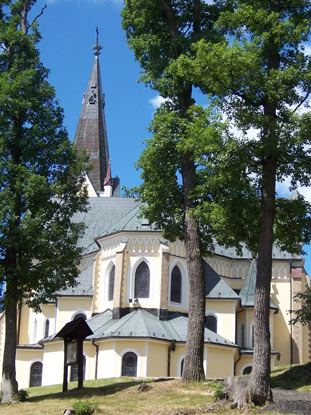 Leutschau: Oberhalb von Leutschau auf dem Marianska hora (Marienberg ) befindet sich die Wallfahrtskirche Mari Heimsuchung 