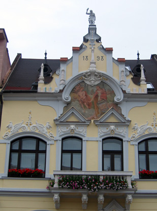 Wandern durch den Osten der Slowakei: Ein prchtiges Haus in Koice (Kaschau)