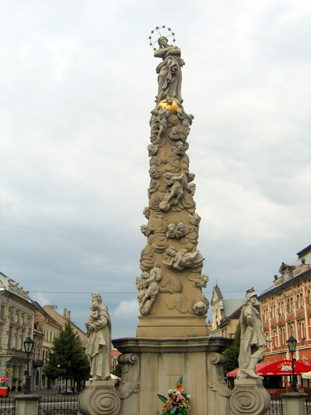 Pestsule auf dem Hauptplatz von Koice