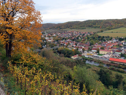 Blick von den Dornburger Schlssern auf die Saale