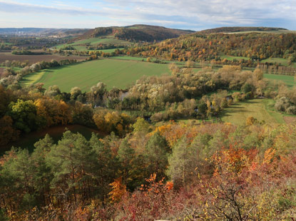 Saaleauen vom Panoramaweg aus gesehen