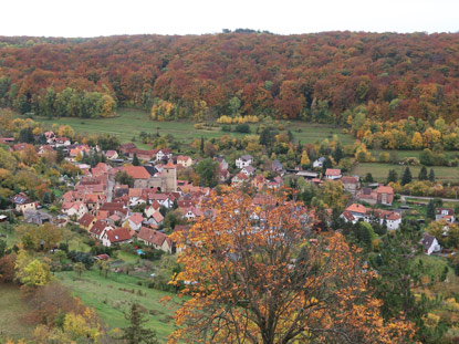 Blick vom Fuchsturm auf den Ort Ziegenhain