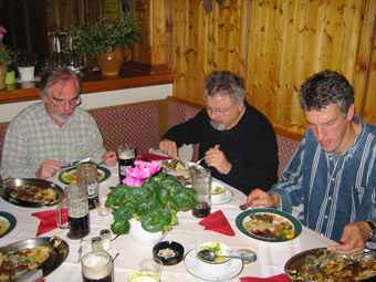 Abschiedsessen im Gasthaus Burghotel in Lichtenberg/Bayern