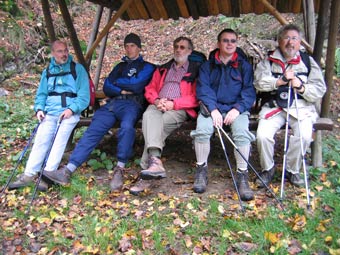 Rast kurz vor der Brcke nach Saalburg