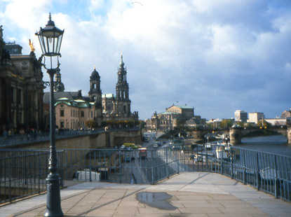 Dresden, die Hauptstadt Sachsens, mit seinem Elbufer