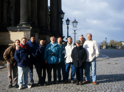 Die Wandergruppe bei der Stadtführung durch Dresden