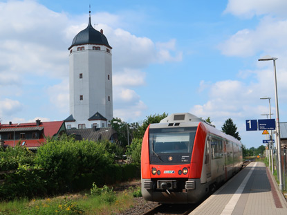 Wasserturm am Bahnhof von Seligenstadt