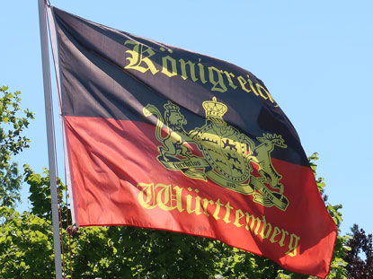 Fahne vom Knigreich Wrttemberg im Weiler Wagenbacher Hof