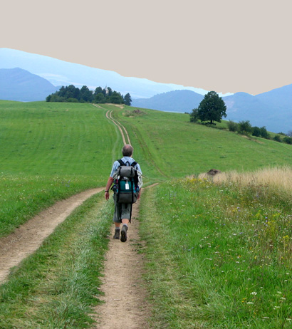 Unser Wanderfhrer Wolfgang auf Tour in Europa