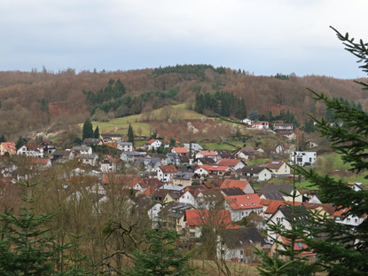 Vogesenweg: Elmshausen im Lautertal