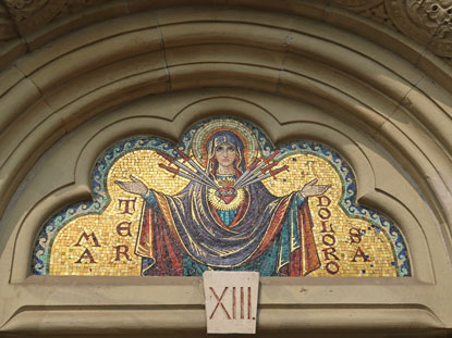 Mosaik ber dem Eingang der Letztenberg-Kapelle