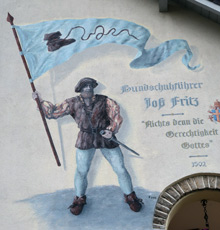 Vogensenweg: Untergrombach ist der Geburtort des badischen Bauernfhrers Jo Fritz