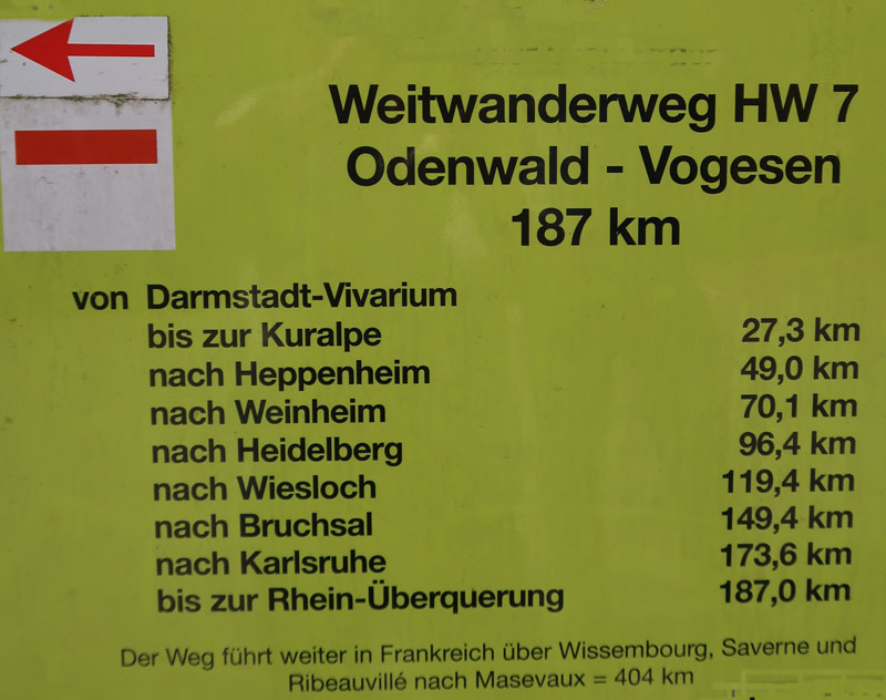 Vogesenweg- Hinweisschild am Darmstdter Zoo