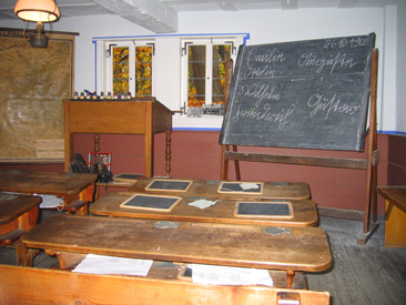 Klassenzimmer der Schule von Obermörsbach