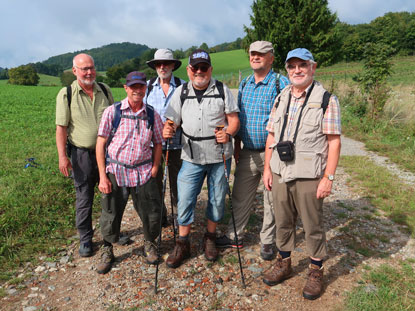 Die Wandergruppe auf dem Welterbesteig bie Litzendorf